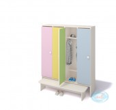 Шкаф для детской одежды четырехдверный